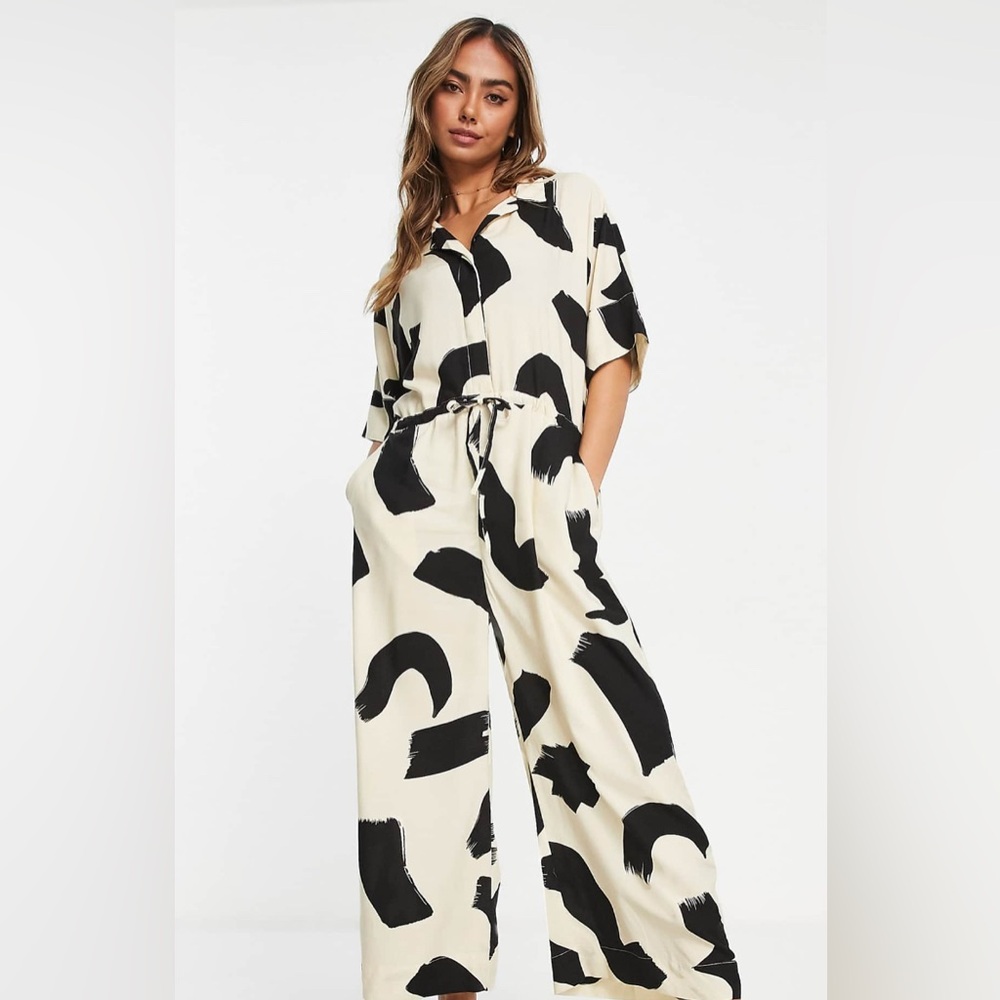 Black and White Women's Jumpsuit
